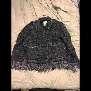 FOR THE REPUBLIC TWEED BLAZER JACKET  MSRP $98. 10 EUC